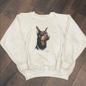 Vintage sweatshirt with doberman